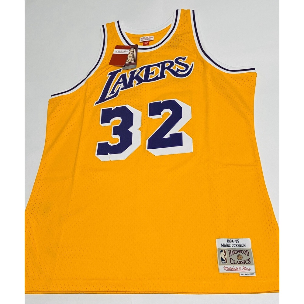 Los Angeles Lakers Jersey Mitchell & Ness LA Magic Johnson 1984-85 SEWN Mens XL